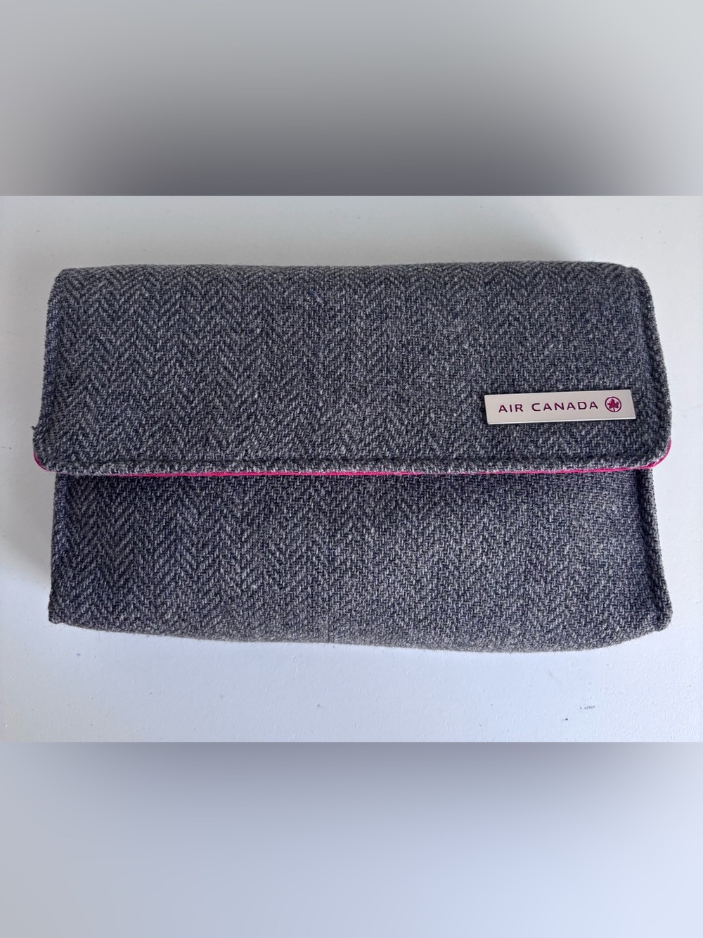 Air Canada Gray Travel Amenity Pouch